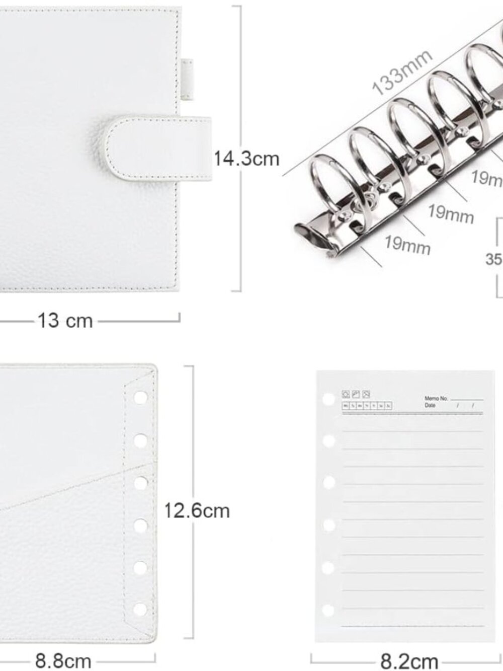 Moterm A7 Pocket Luxe Ring Planner Wallet - Picture 16 of 16